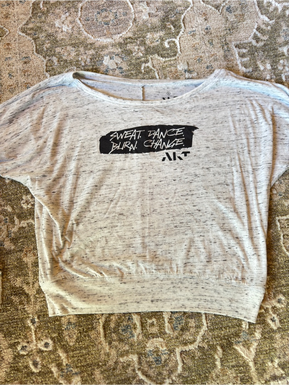 AKT Sweat. Dance. Burn. Change. Graphic Tee - Light Heather Gray S